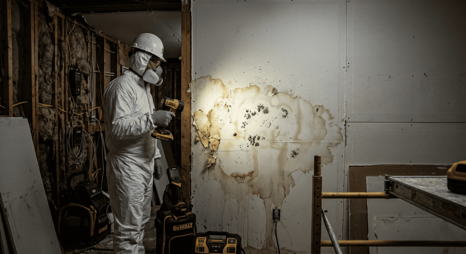 After remediation — cleaned and treated framing passing independent clearance testing in Fort Worth TX