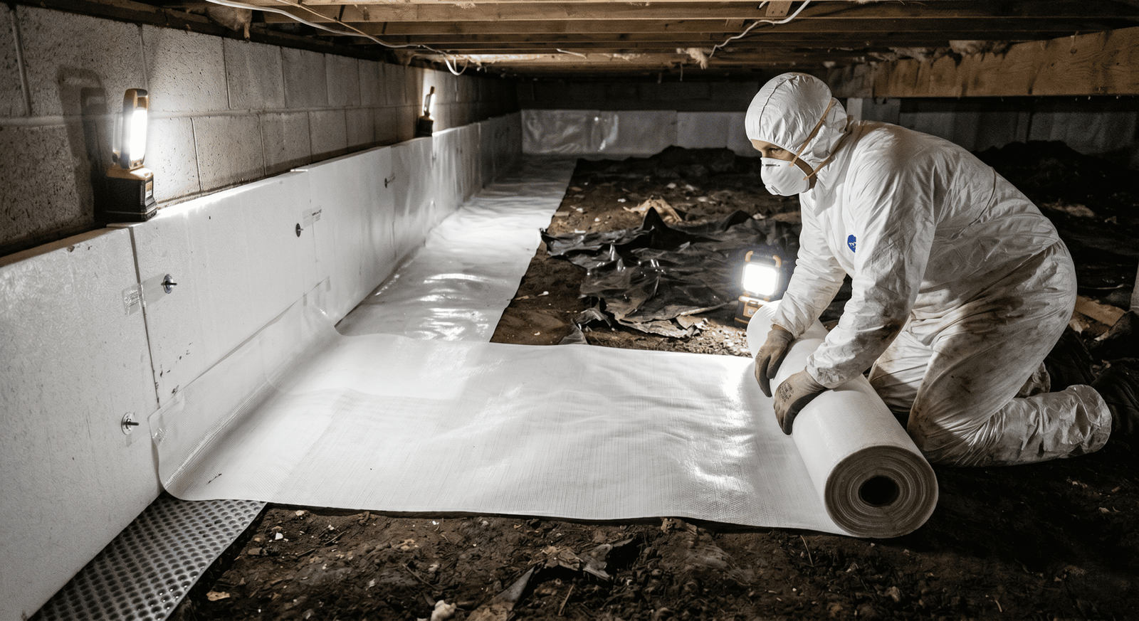 IICRC certified inspector performing moisture mapping during a mold remediation Fort Worth assessment
